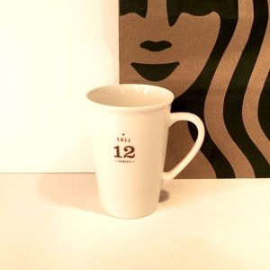 Starbucks 2010 Tall Est. 1971 Coffee Tea Mug Cup Ivory White Ceramic 12 oz.
